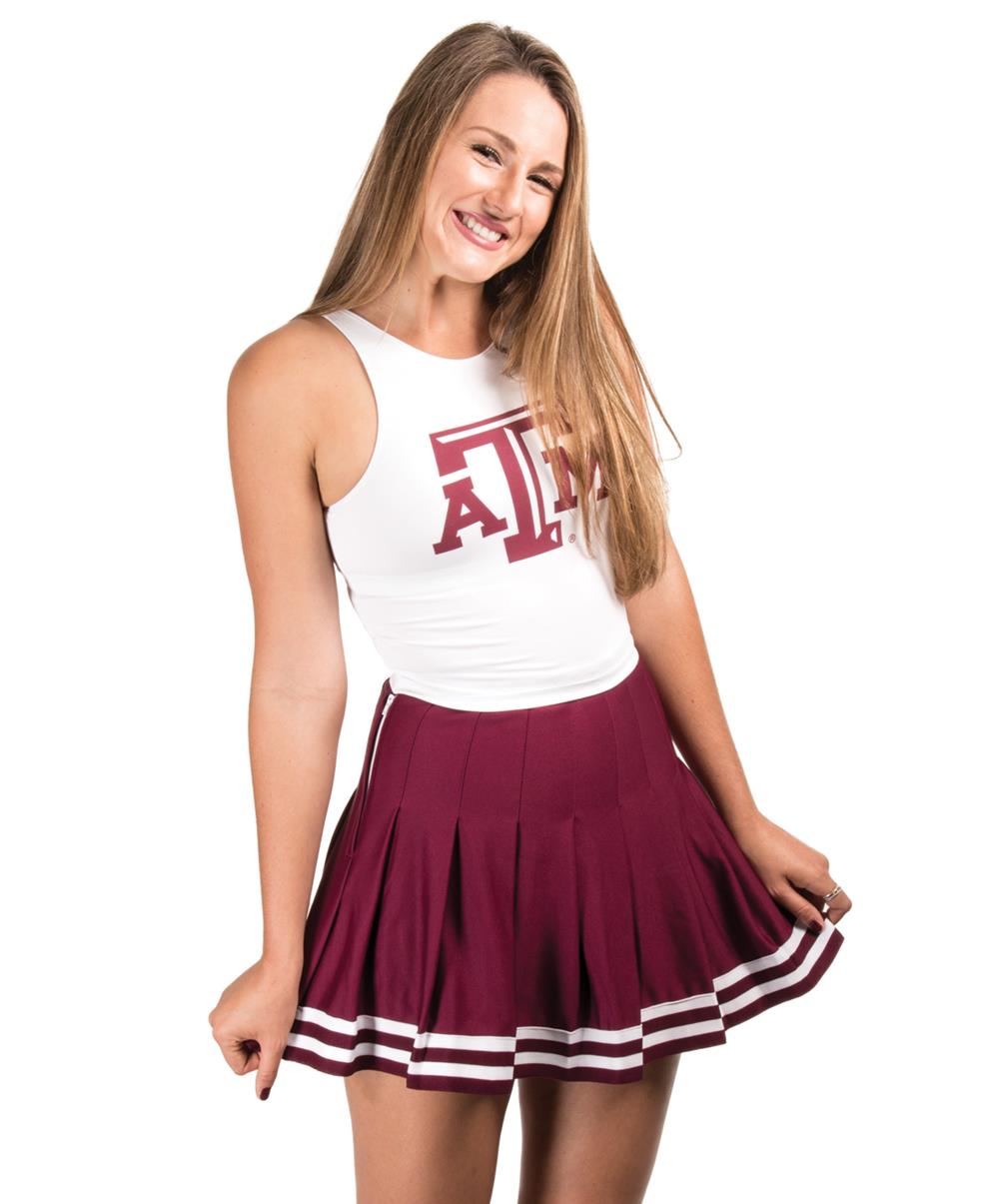 Texas A M Zoozatz Aggies Third Down Crop Top White Aggieland Outfitters
