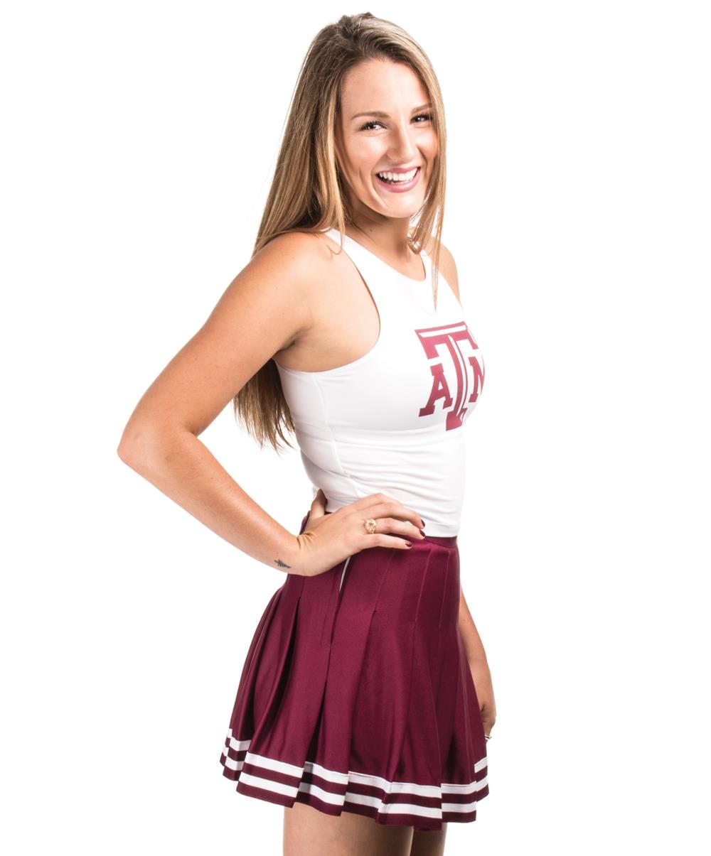 Texas A M Zoozatz Aggies Third Down Crop Top White Aggieland Outfitters