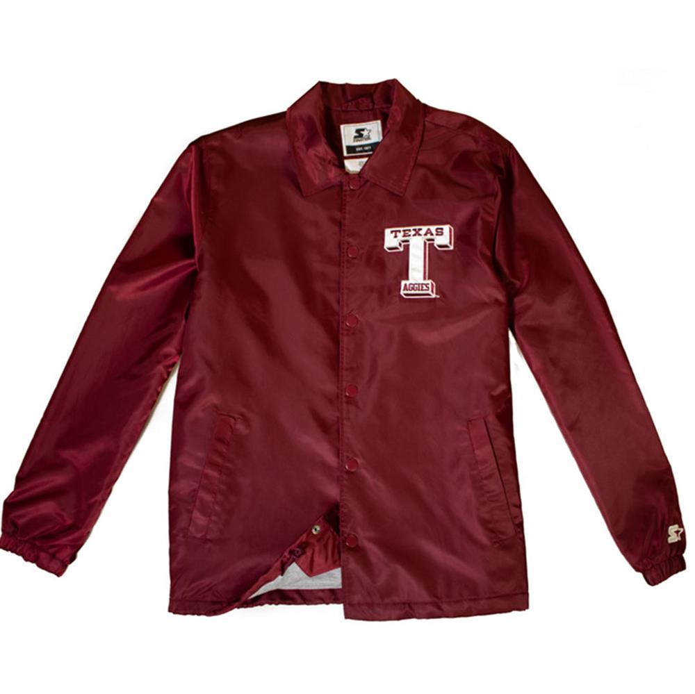coach jacket maroon