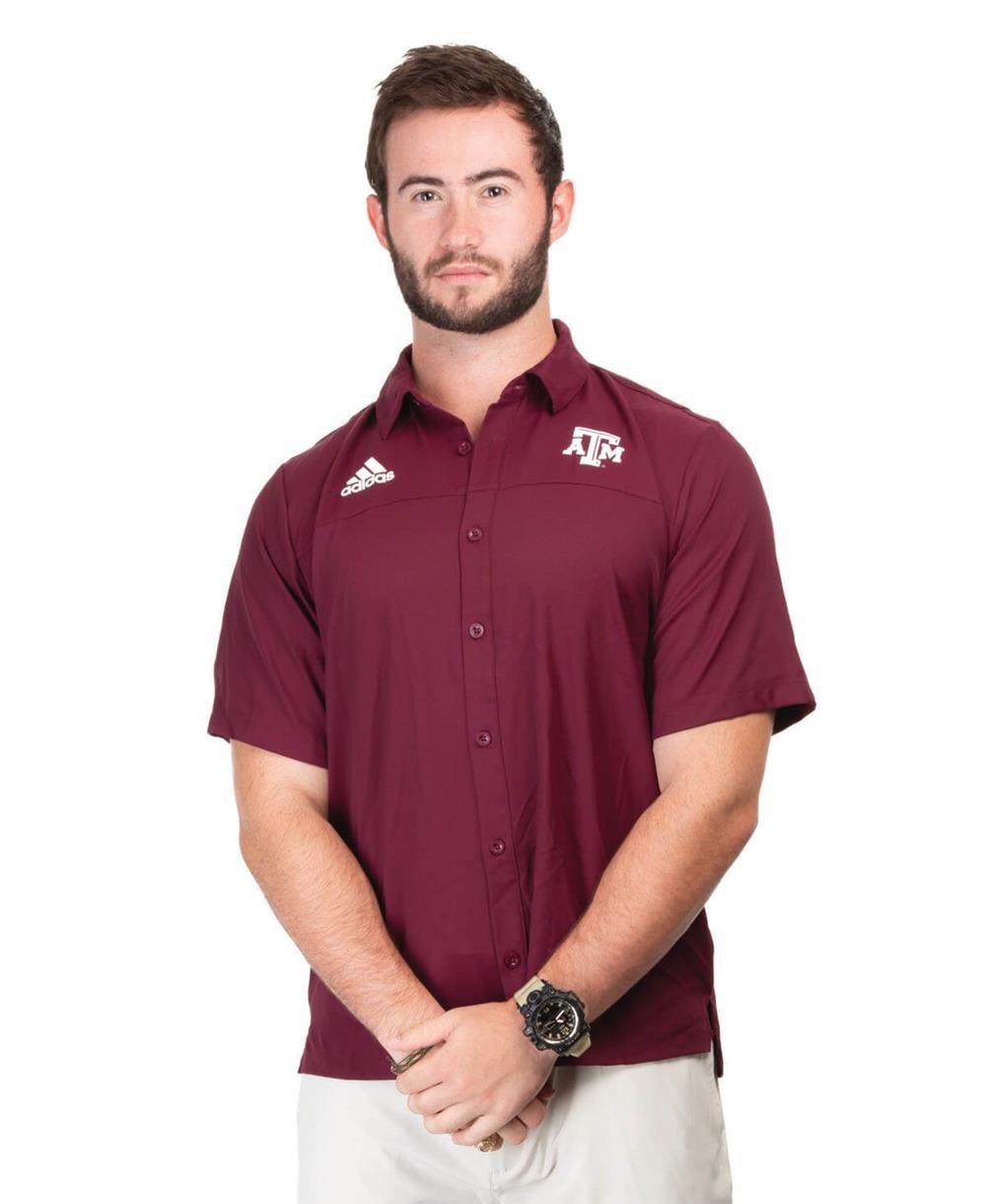 adidas game mode full button polo