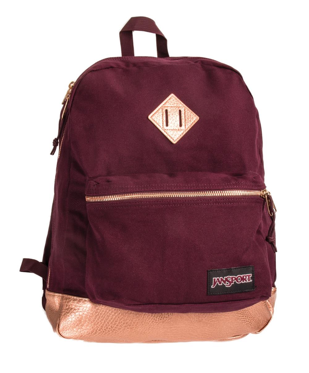 rose gold jansport backpack