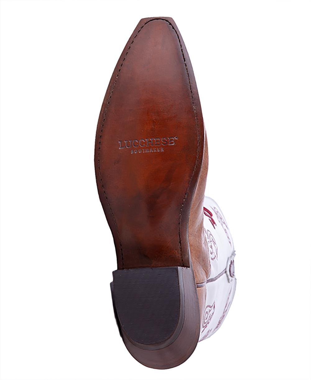 Texas A\u0026M Lucchese Womens White Boot 