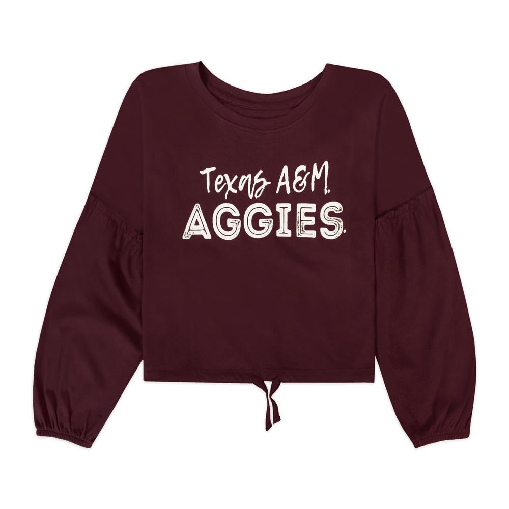 Texas A M Aggies Garb Zara Youth Crop Top Maroon Aggieland Outfitters