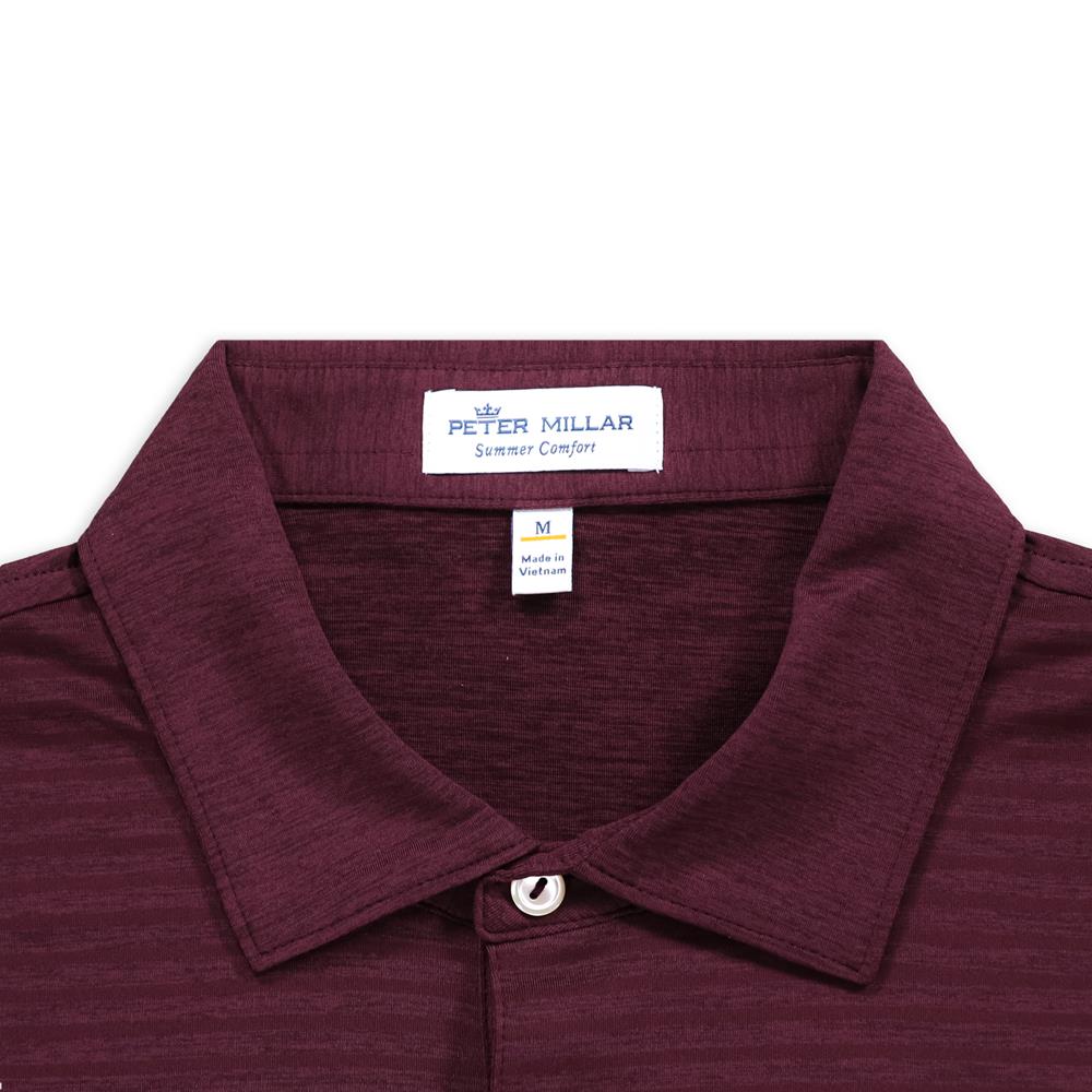 Texas A M Peter Millar Slims Stripe Polo Maroon Aggieland Outfitters