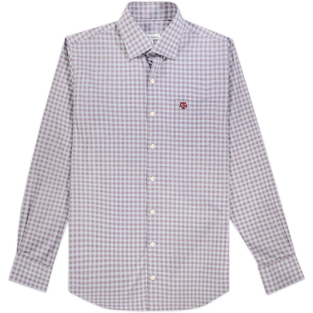 Texas A M Peter Millar Felix Sport Shirt Cottage Blue Aggieland Outfitters