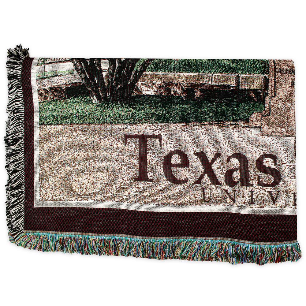 Texas Am Academic Building Tapestry Throw Maroon Aggieland Outfitters