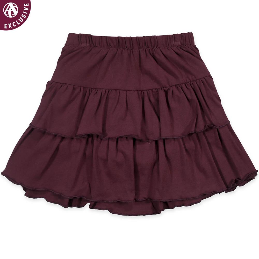 Maroon ruffle skirt Clearance