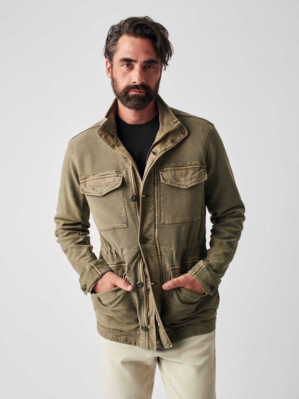 STRETCH TERRY M65 JACKET OLIVE | Darien 