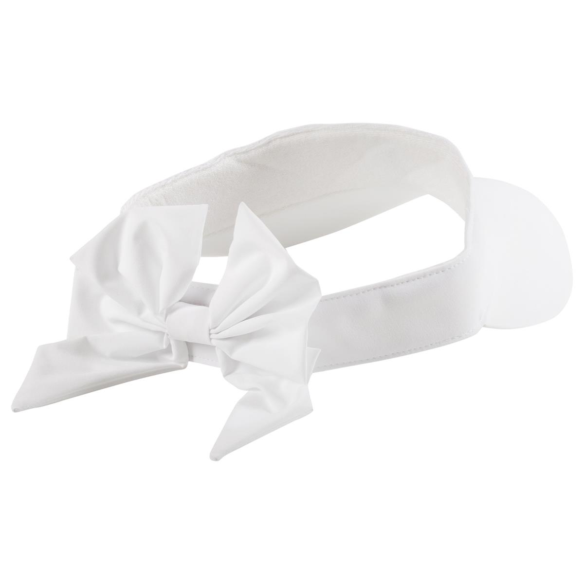 Polo visor with bow clearance