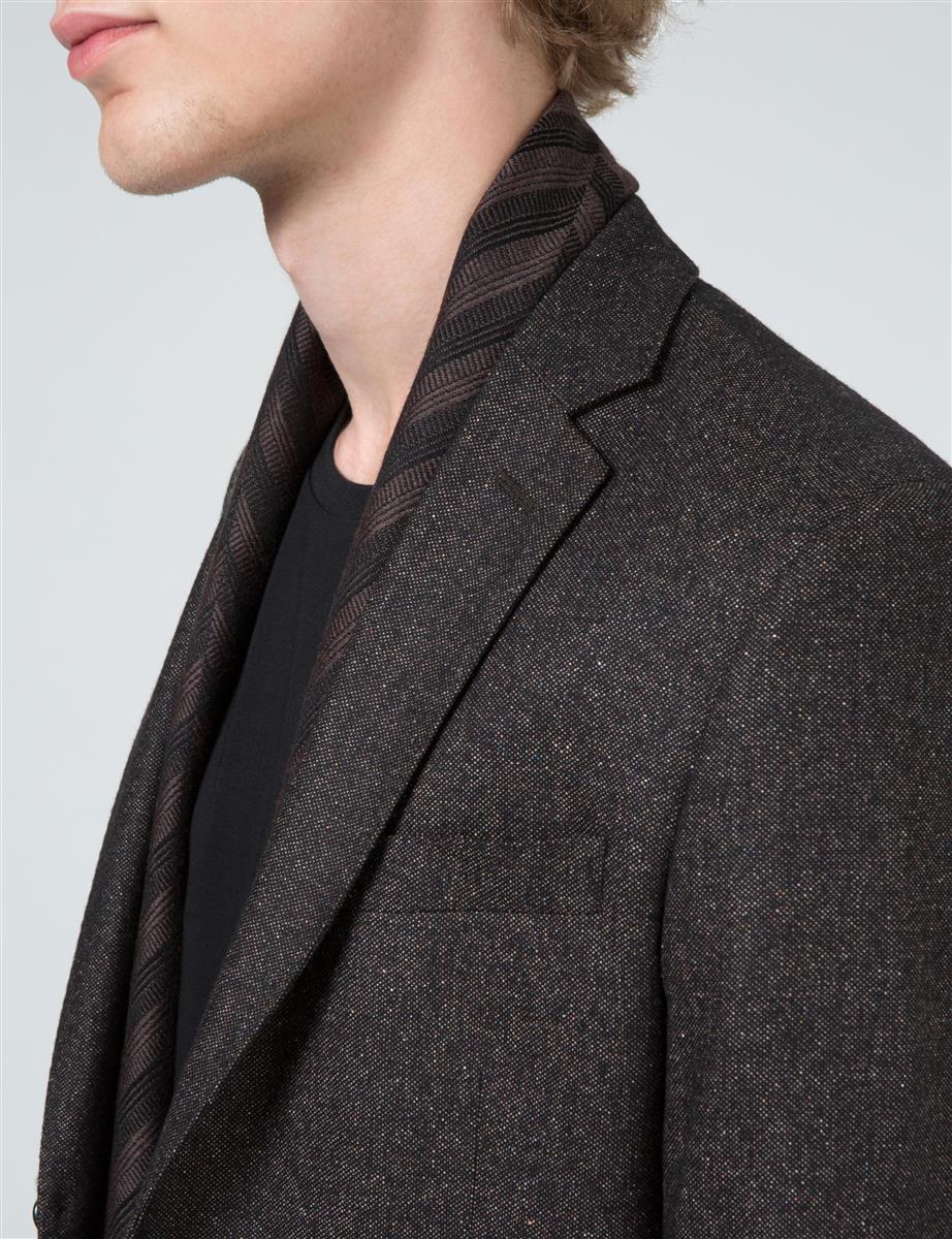 grey tweed blazer