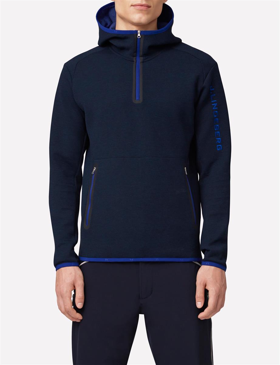 j lindeberg logo tech hoodie
