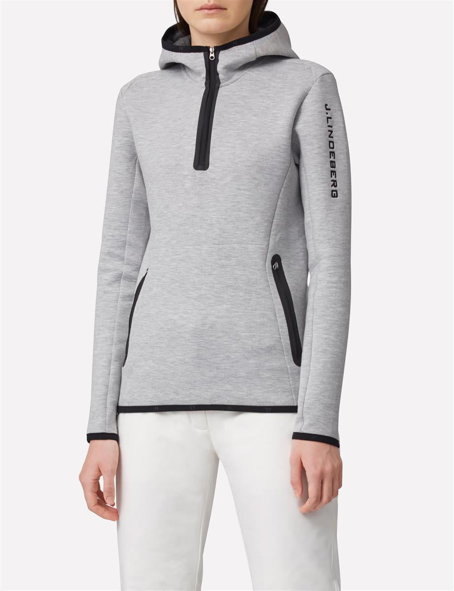 j lindeberg logo tech hoodie