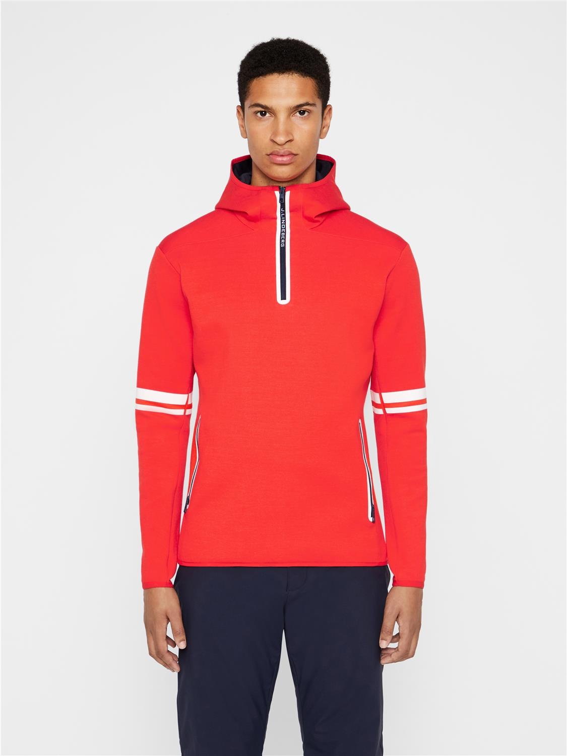 j lindeberg logo tech hoodie