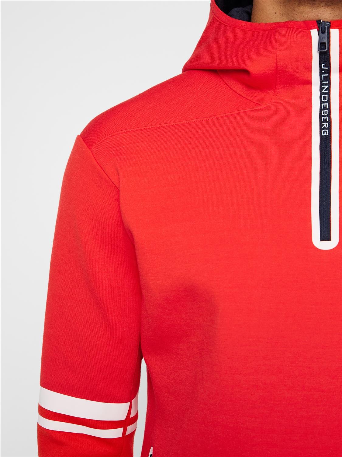 j lindeberg logo tech hoodie