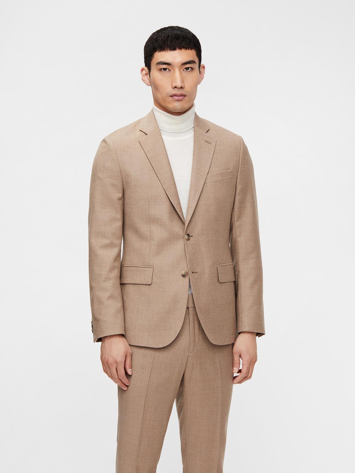 beige flannel jacket