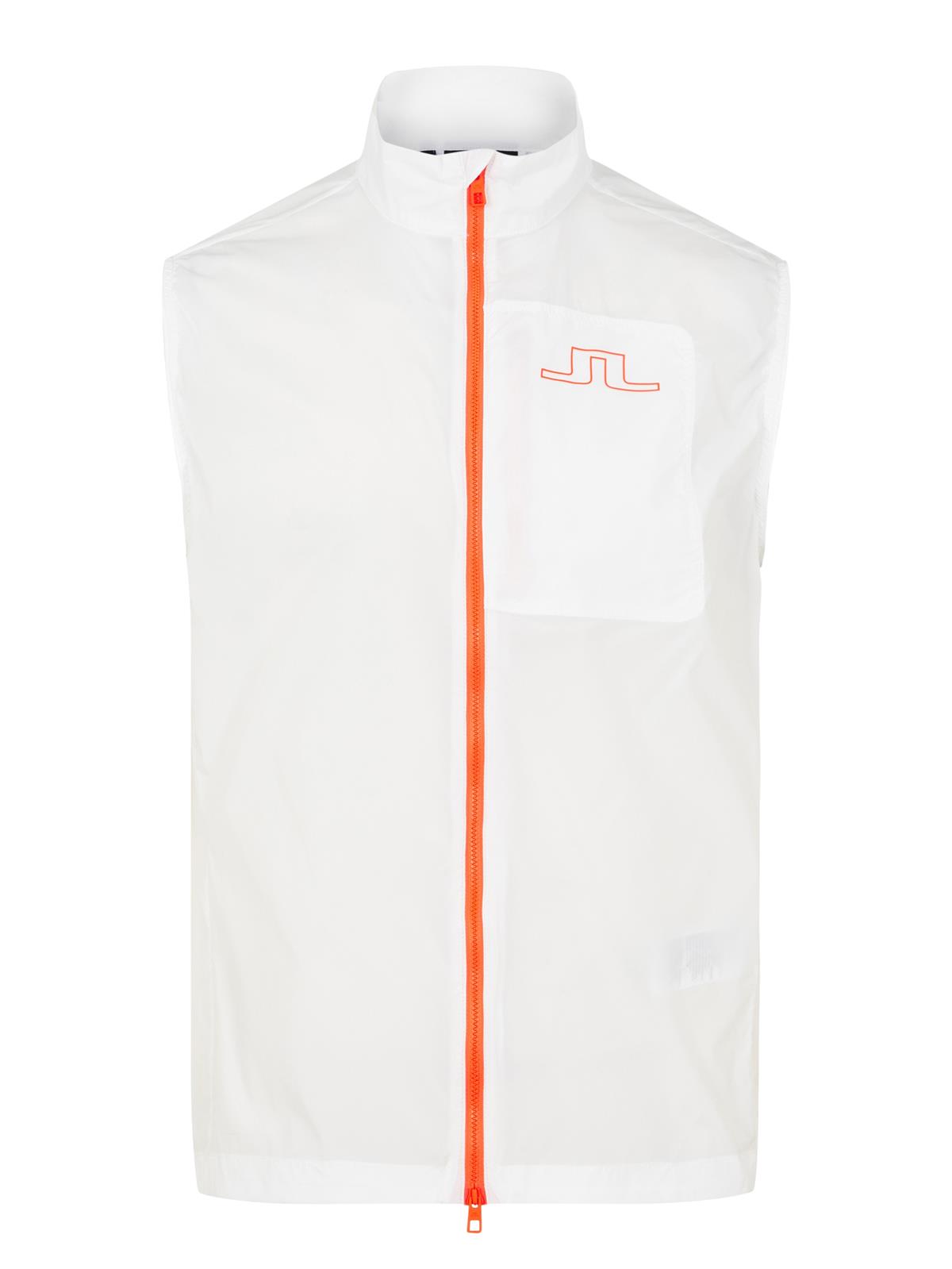 Ash Light Packable Golf Vest White J Lindeberg