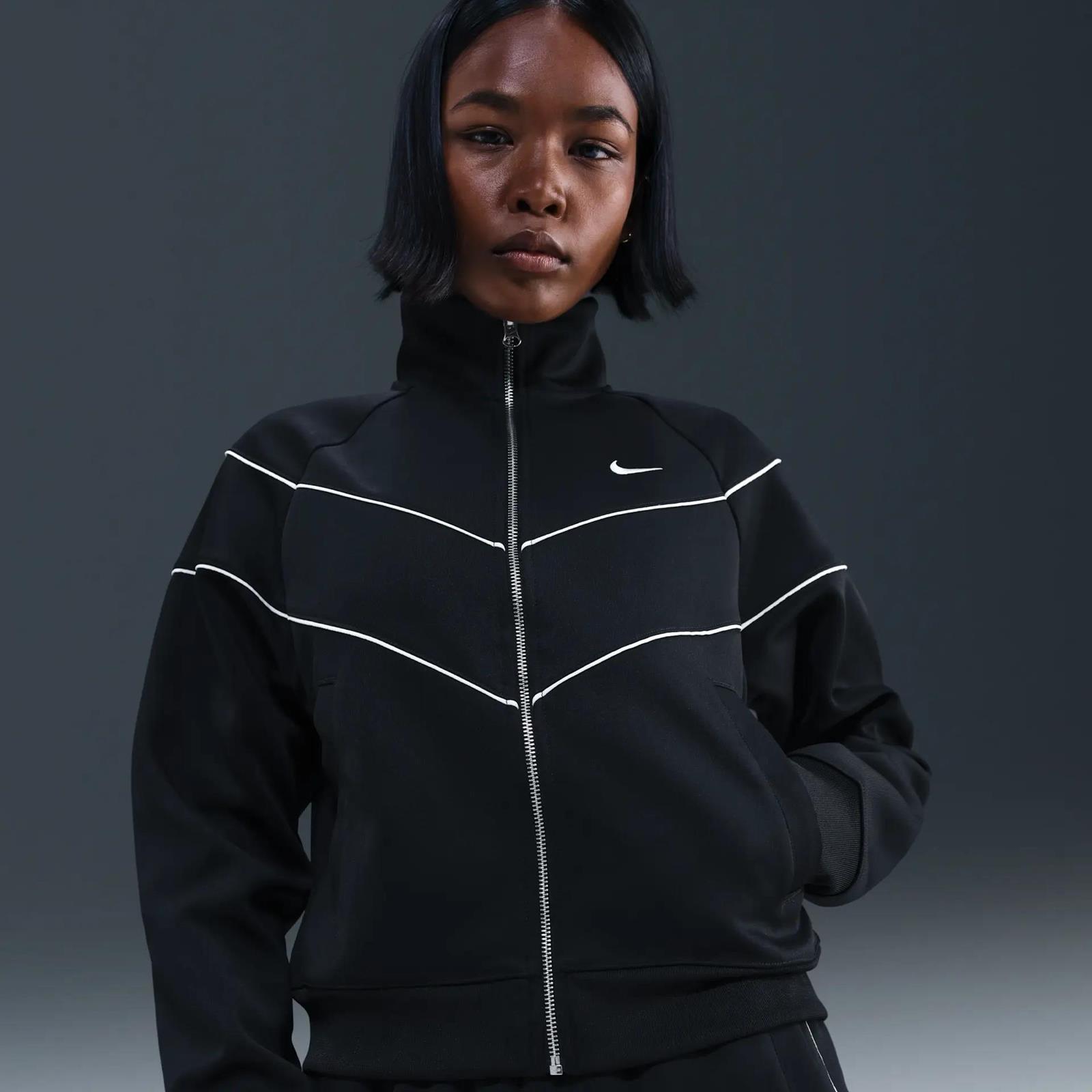 W POLY KNIT JKT BLACK/SAIL | Gibbons
