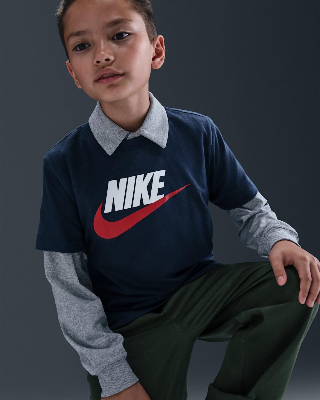NIKE BOYS SS FUTURA TOP NAVY | Gibbons