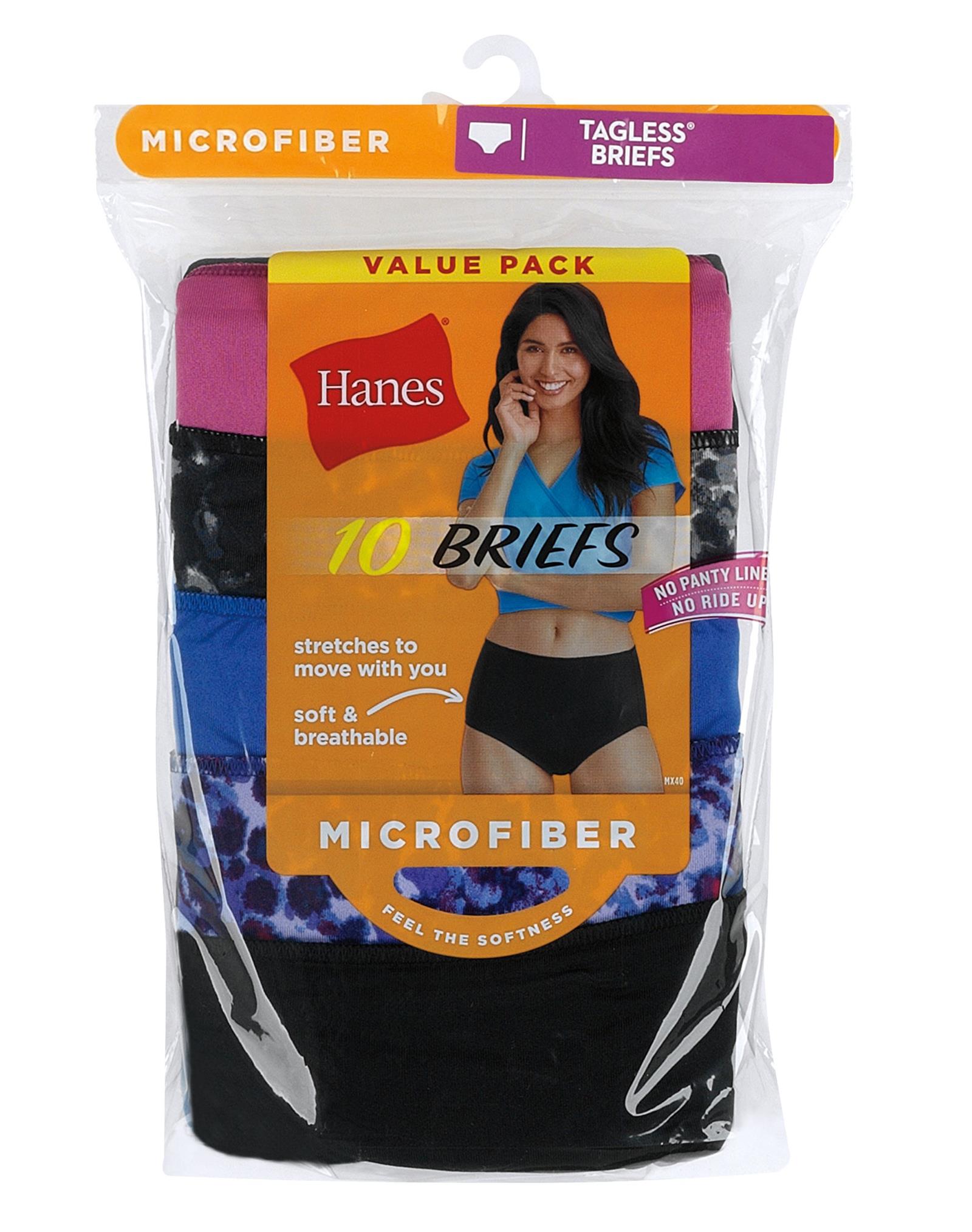 Hanes Womens Cool Comfort Microfiber Briefs 10-Pack