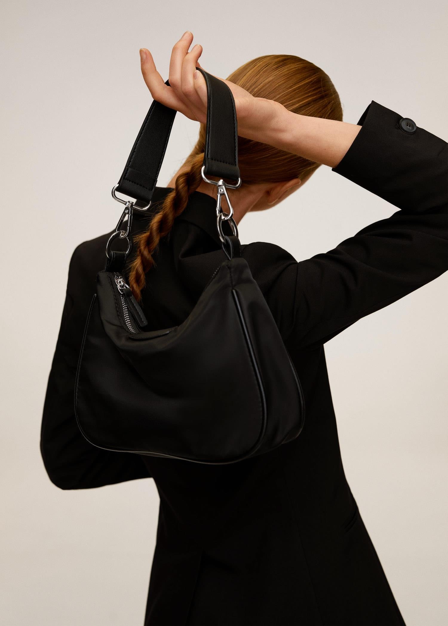 mango double handle baguette bag