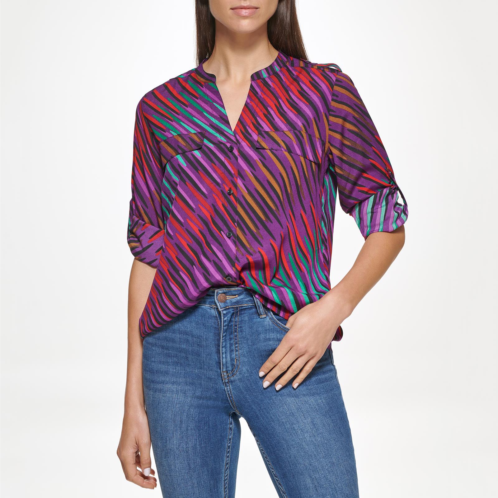 CALVIN KLEIN - Printed Crew Neck Rolled 