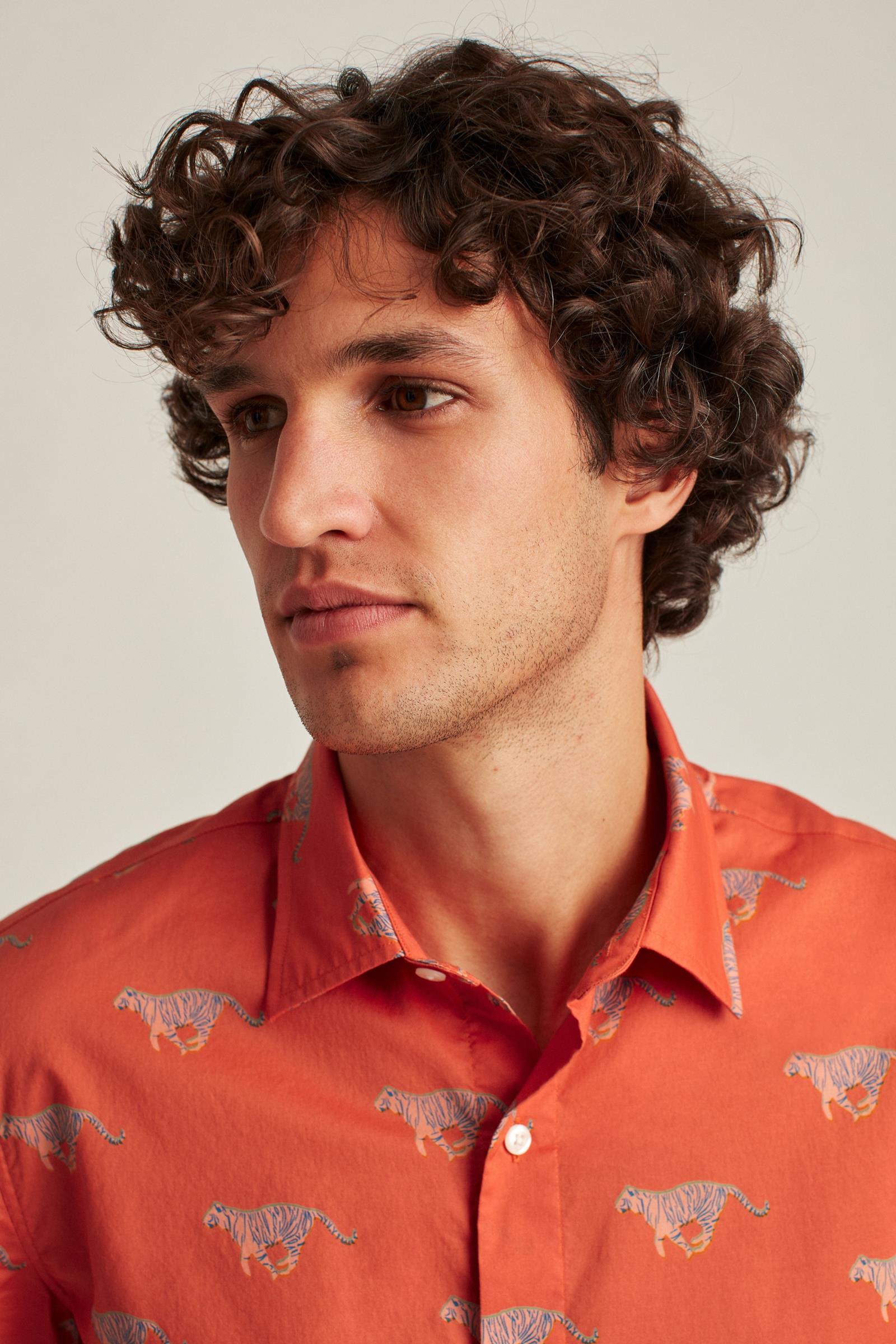 RIVERIA SS SHIRT TIGER PRINT ORANGE 