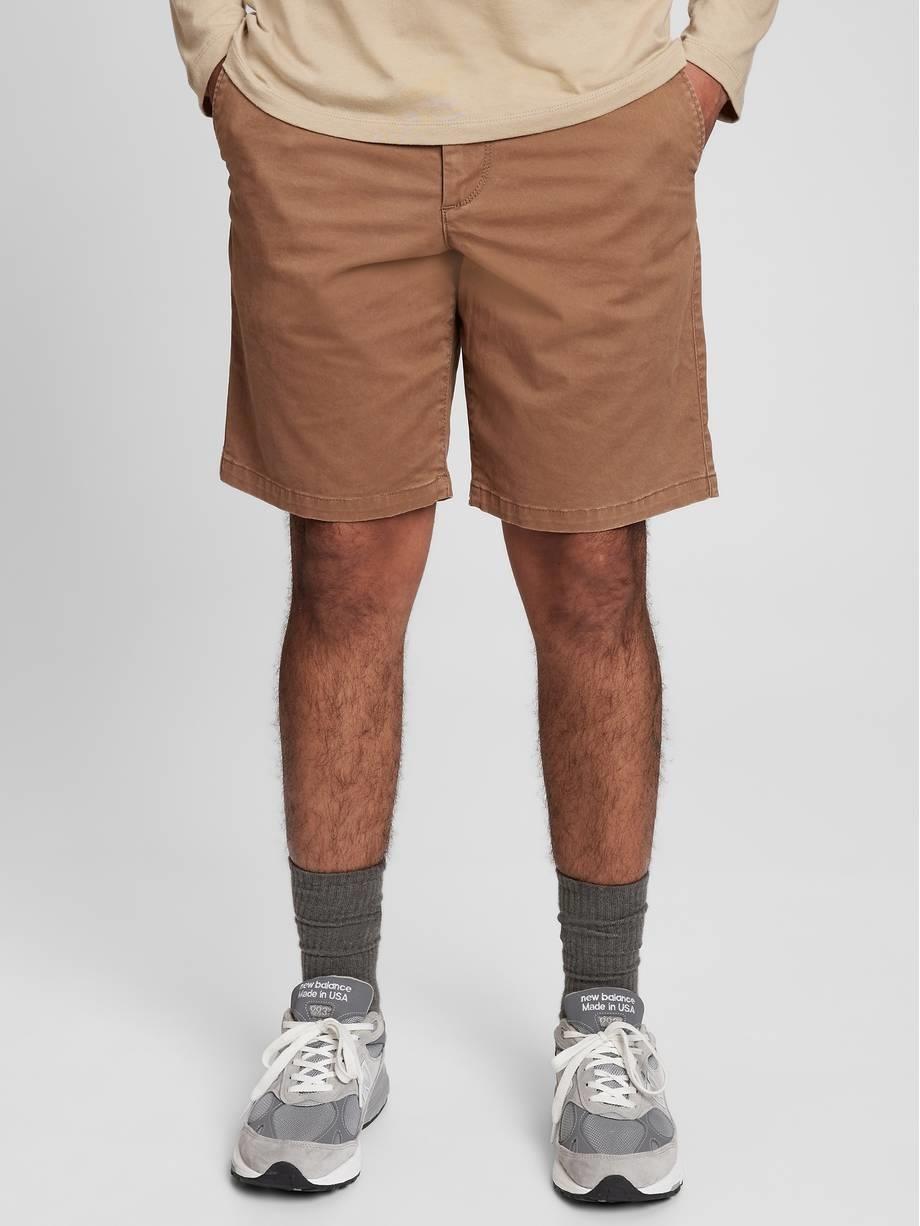 V-10IN ESSENTIAL SHORT BRAZEN BROWN 