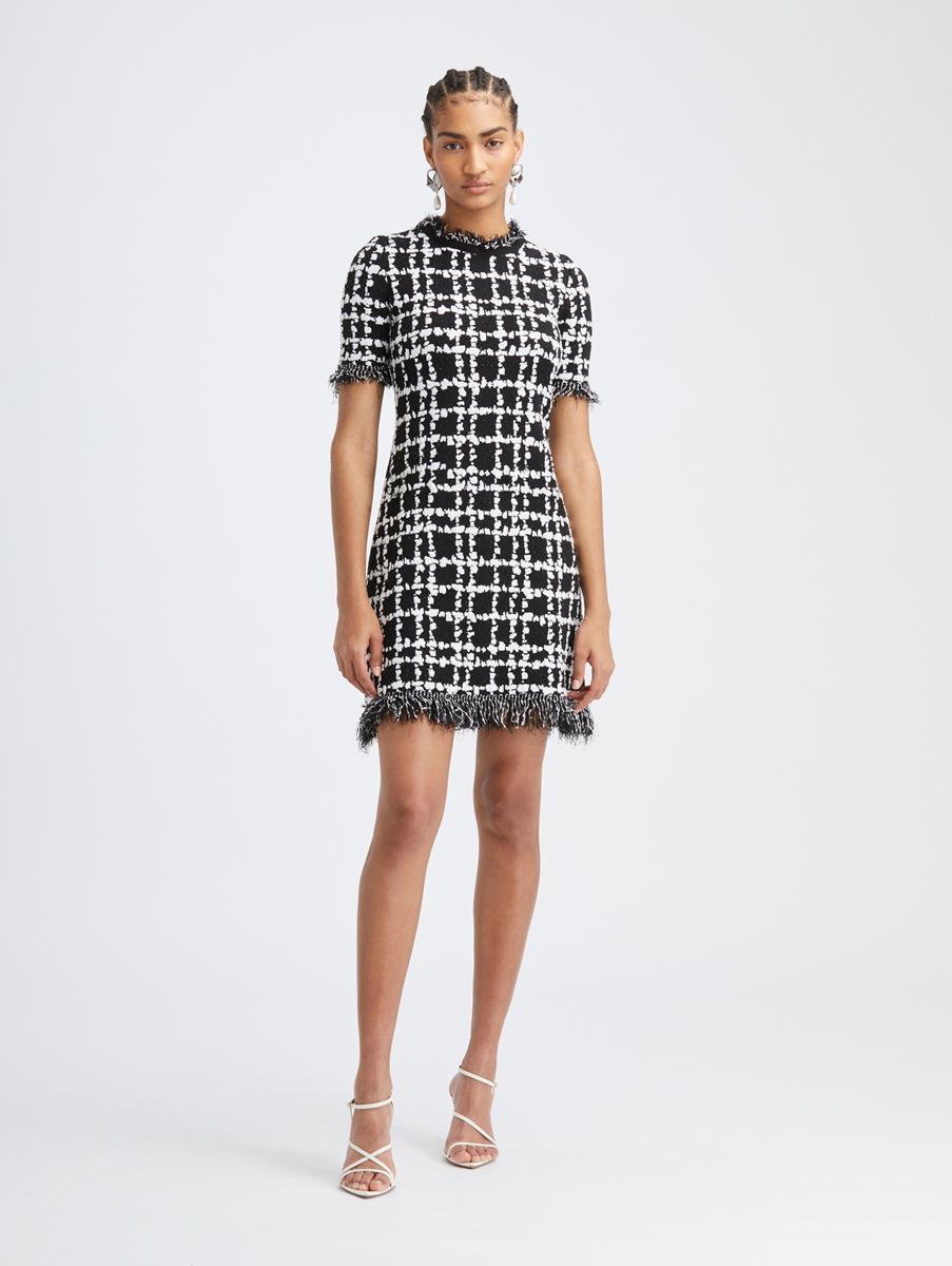 Stretch Plaid Knit Dress | Dresses