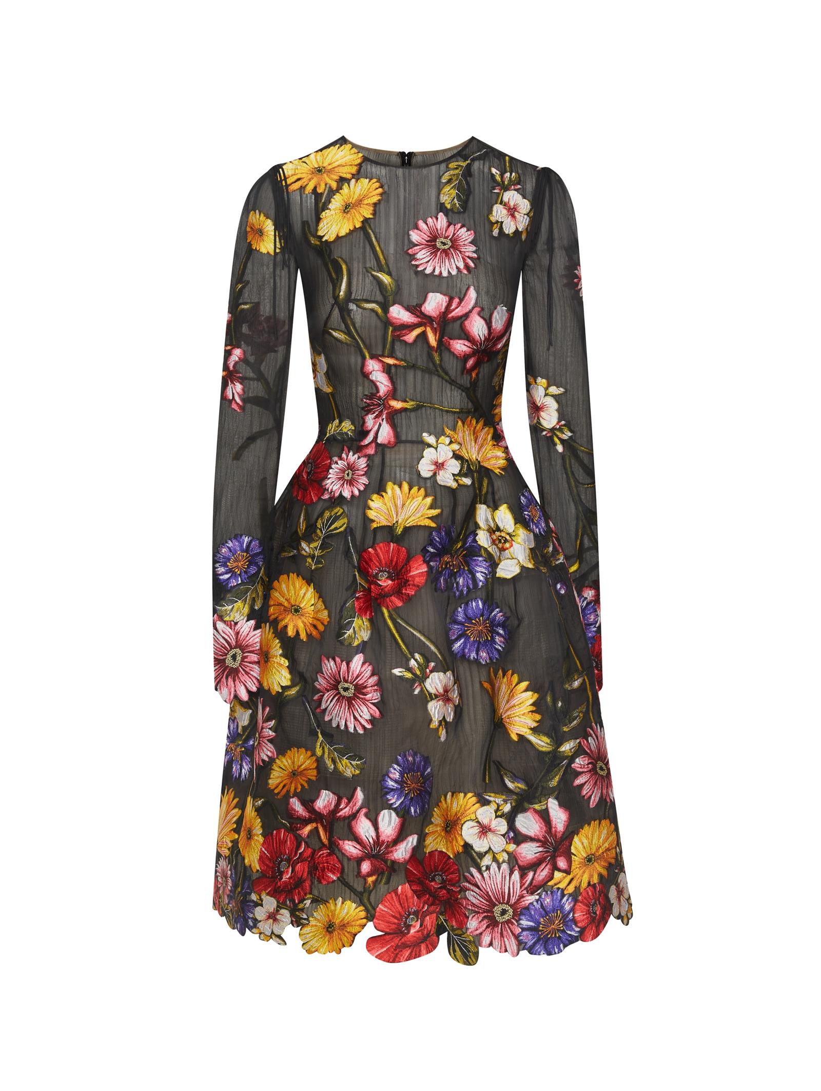 silk cocktail dress with sleeves