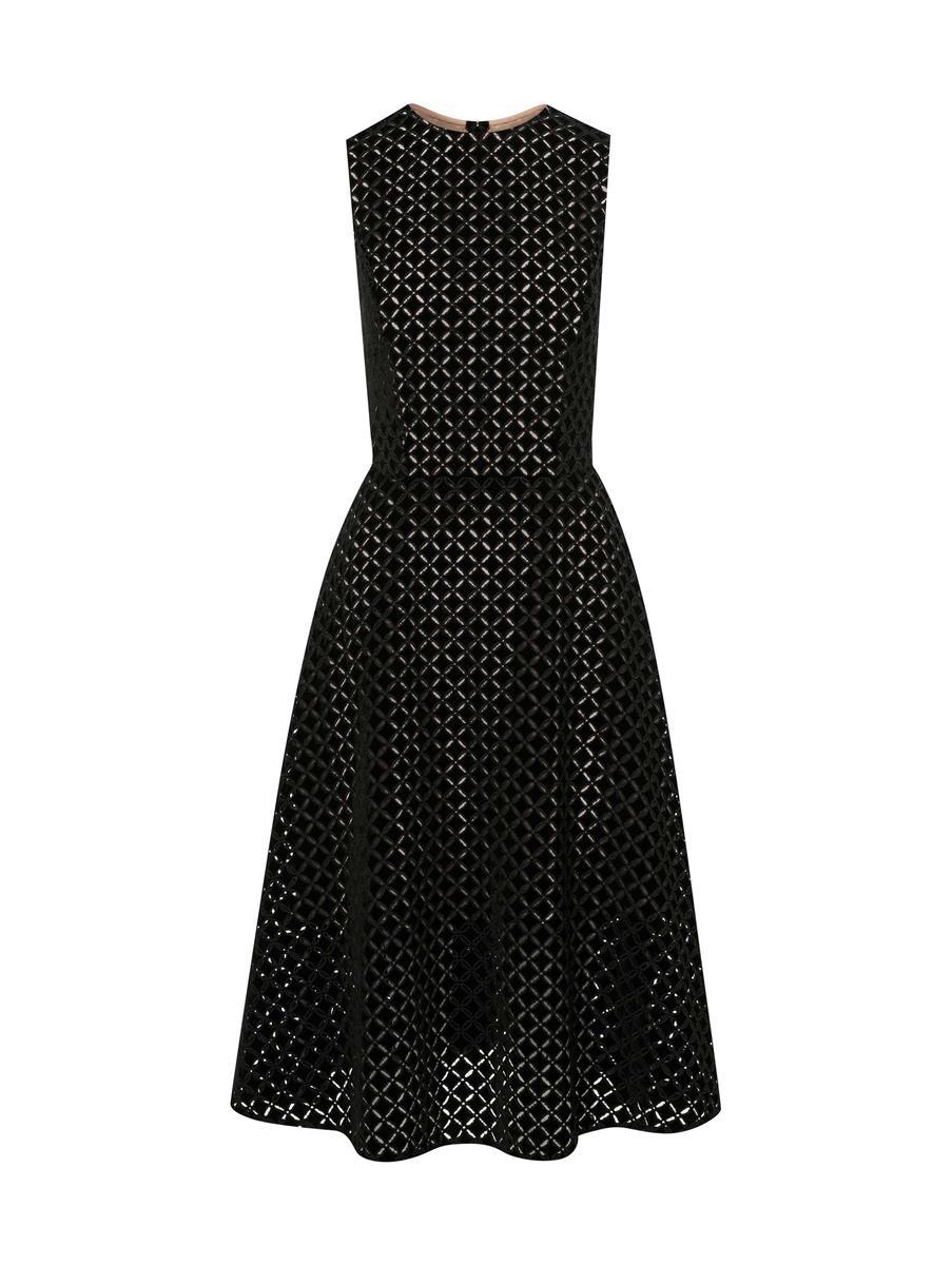 Velvet Eyelet A-Line Dress