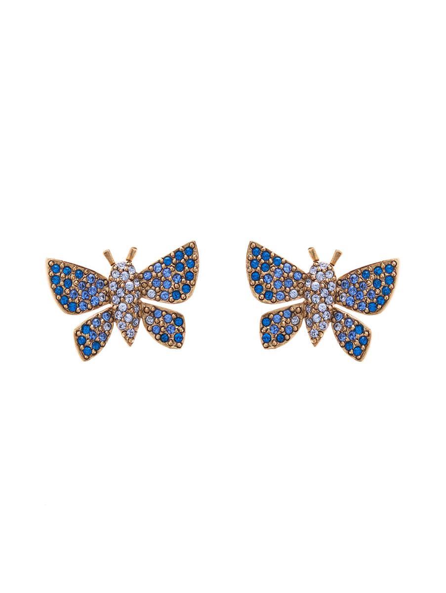 Blue and Gold Butterflies Earrings
