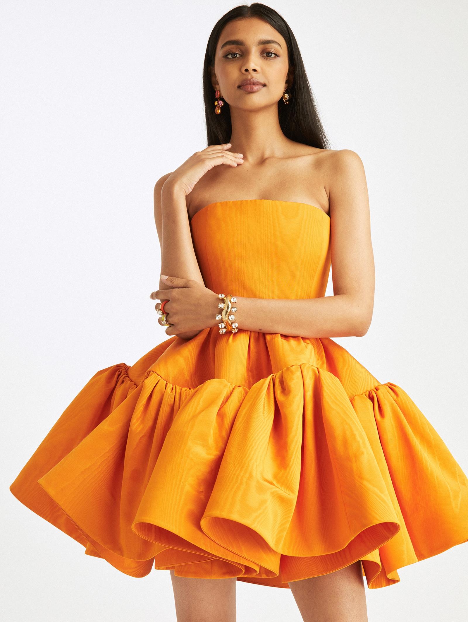 Strapless Draped Detail Cocktail Dress 