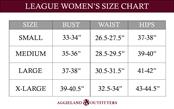League Women`s Size Chart