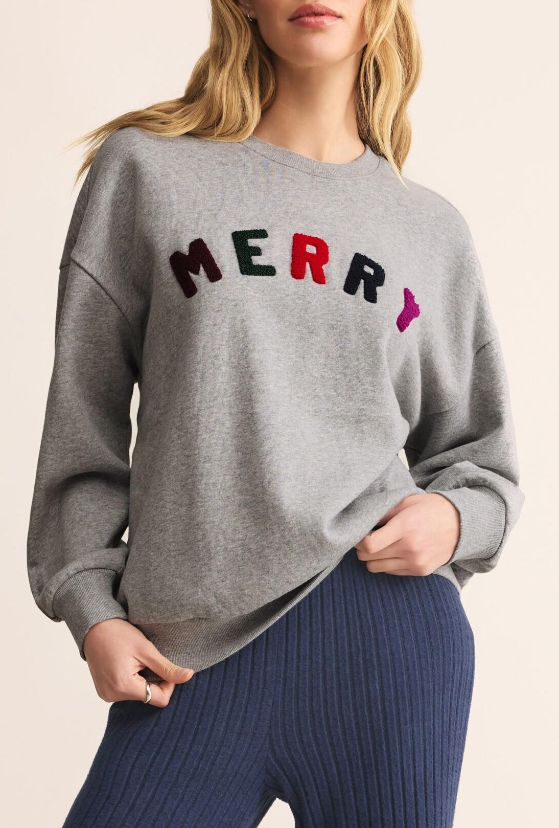 MERRY SUNDAY SWEATSHIRT CLASSIC HEATHER GREY | South Moon Under