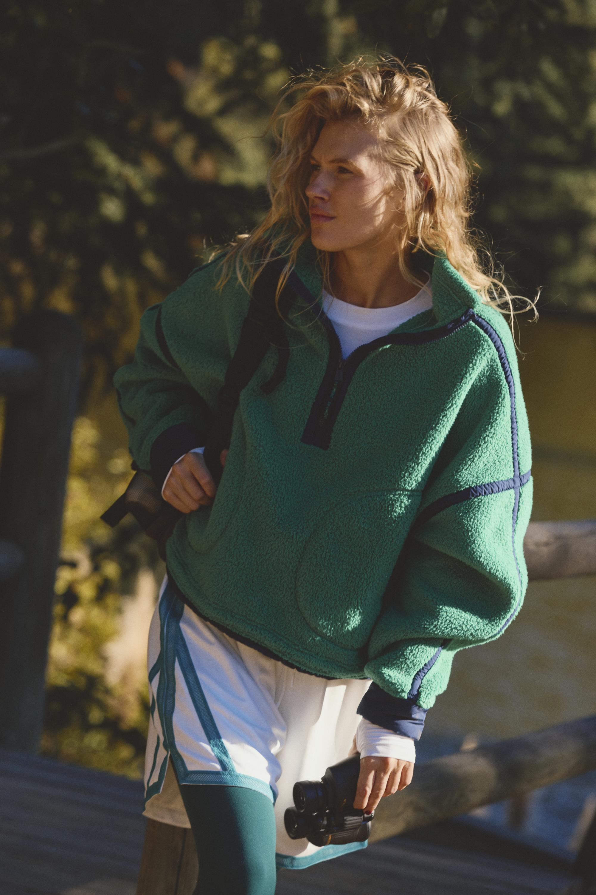 MOUNTAIN HIGH 1/2 ZIP GREEN GLOW | South Moon Under