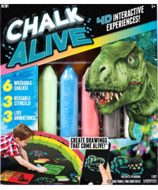 CHALK ALIVE Dino/Rocket/Racecar