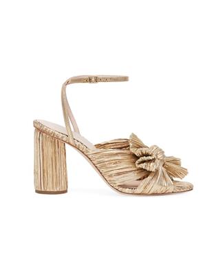 CAMELLIA BOW HEEL WITH ANKLE STRAP