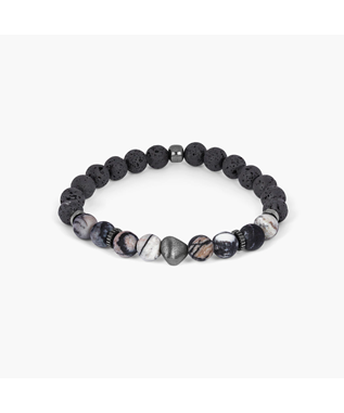 BLACK RHODIUM PLATED STERLING SILVER BRACELET