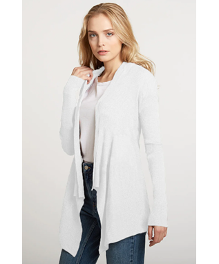 RIB DRAPE CARDIGAN