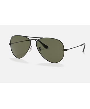 RB3025 AVIATOR LG POLARIZED BLK G15 GRN