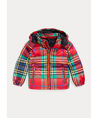 PLAID WATER REPELLENT DOWN JACKET