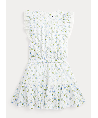 RUFFLE TOP W/ MATCHING FLORAL SKIRT SET