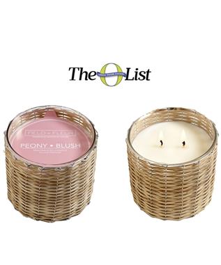 PEONLY BLUSH 2 WICK WOVEN CANDLE