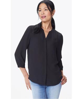 PINTUCK L/S BLOUSE SOLID