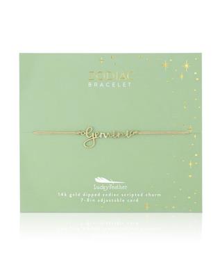 ZODIAC CORD BRACELET GOLD GEMINI