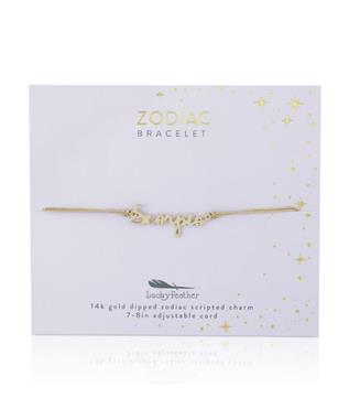 Zodiac Cord Bracelet Gold - SCORPIO