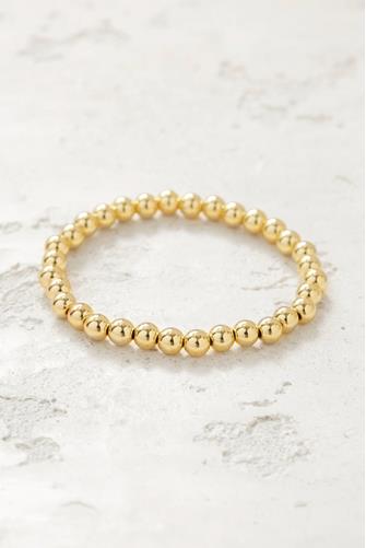 Medium Beaded Stretch Bracelet GOLD