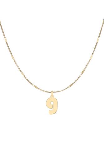G Modernist Monogram Pendant Necklace GOLD