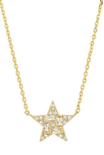 Gold Pave Star Necklace GOLD