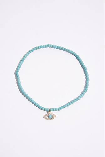 Evil Eye Turquoise Anklet TURQUOISE